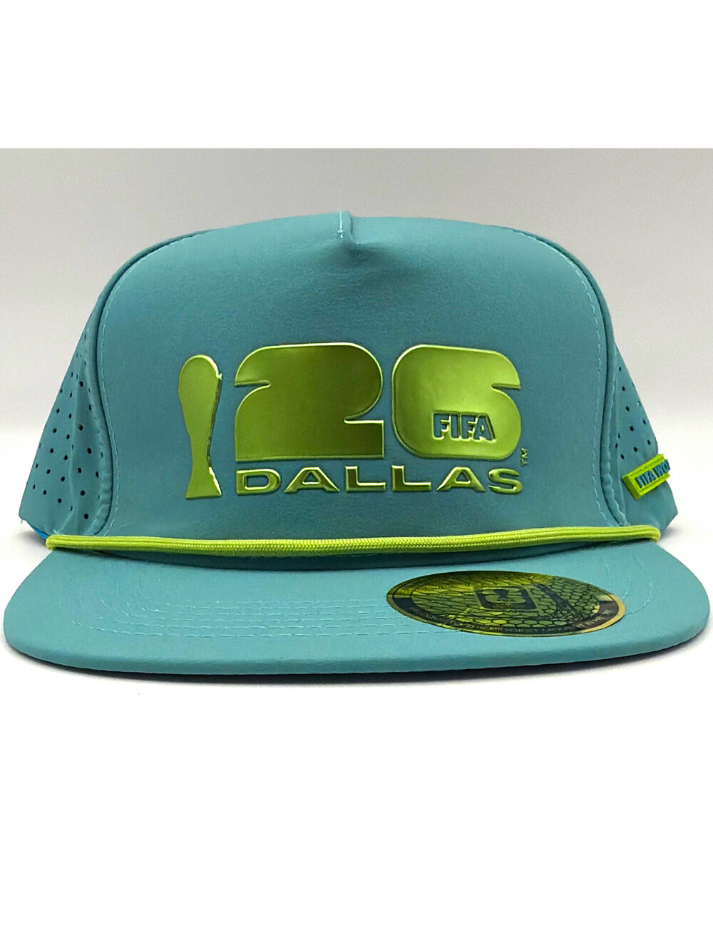 FIFA World Cup 26 Dallas Teal Flat Bill Snapback Cap Officially Licensed